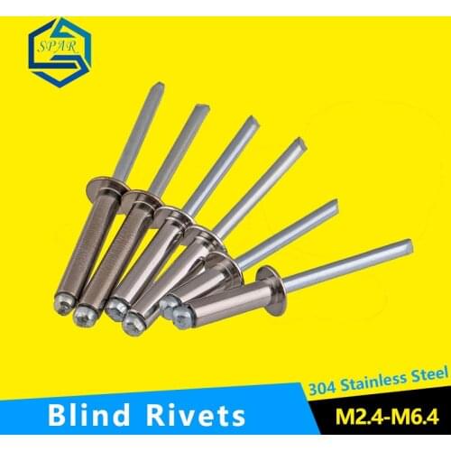 304 Stainless Steel Round Head Pop Open Hollow Blind Rivets Bolt Dropper Self-plugging Rivet Decoration Nail Rebite Blindniete