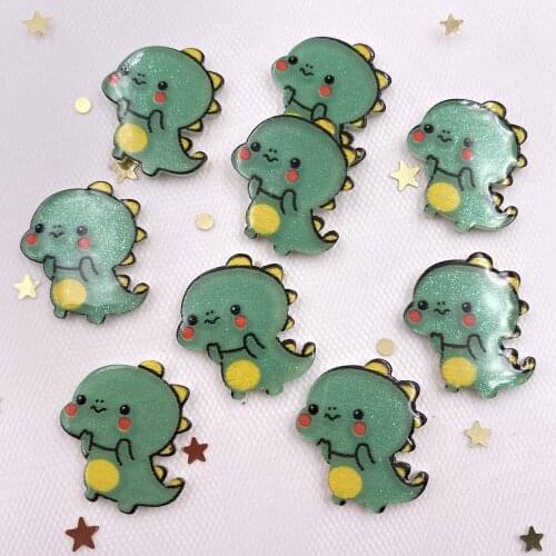 Colorful Lovely Dinosaur Baby Flatback Acrylic Sheet Miniature Pattern Applique Christmas DIY Panel Scrapbook Crafts Supplies F9