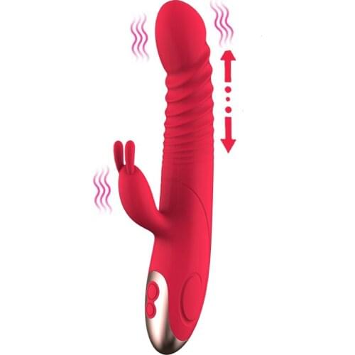 Automatic Telescopic Dildo Vibrator For Woman Built-in ball Rotation Rabbit G spot Vibrator Clitoris Stimulator Erotic Sex Toys