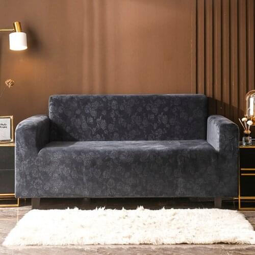 Floral printed velvet sofa covers for living room sofa slipcovers protector for pets and kids high quality