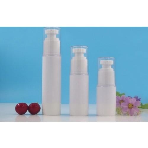 30ml white airless bottle clear lid for lotion/emulsion/serum/toner/liquid foundation/sunscreen skin care cosmetic packing