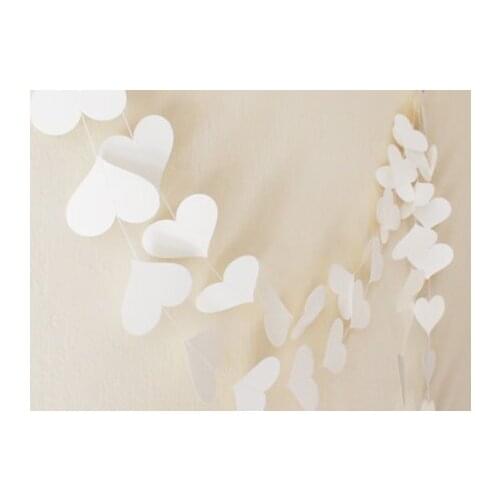 White paper heart 10ft banners, wedding decor, Party decoration, Wedding garland