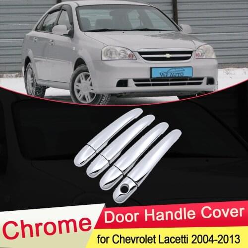 For Chevrolet Daewoo Lacetti Optra 2007~2013 Chrome Door Handle Cover Trim Catch Car Stickers Accessories 2008 2009 2010 2011