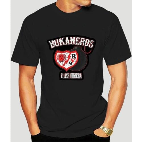 Bukaneros T-Shirt Rayo Vallecano Rvm Clase Obrera Footballer Ultras Vallecas Tee Unisex Men T-Shirt Short-Sleeve-0072D