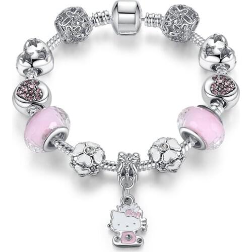 Браслеты с бриллиантами Hello Kitty China At AliExpress