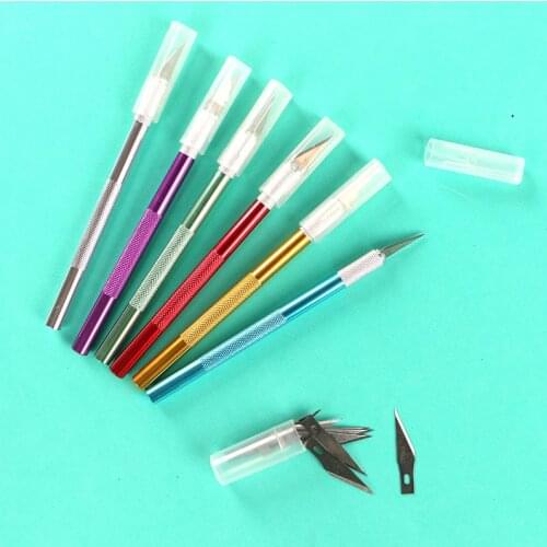 DUOFEN CRAFTING TOOLS Aluminium detailed stencil knife for DIY papercraft project Scrapbook album book