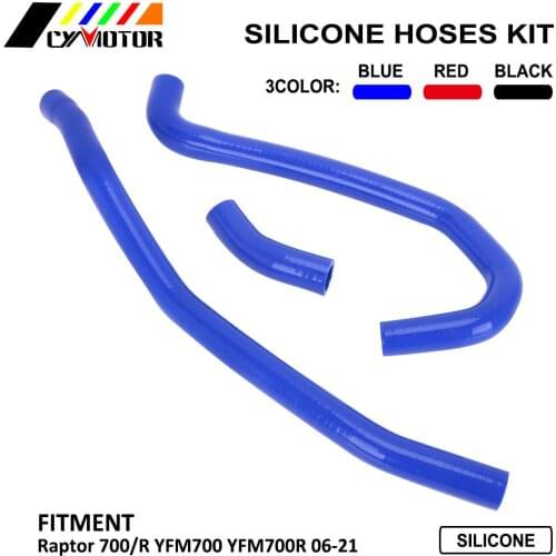 Motorcycle Engine Cooling Water Pipe Silicone Radiator Coolant Hose Kit For Yamaha Raptor 700/R YFM700 YFM700R YFM 700 2006-2021