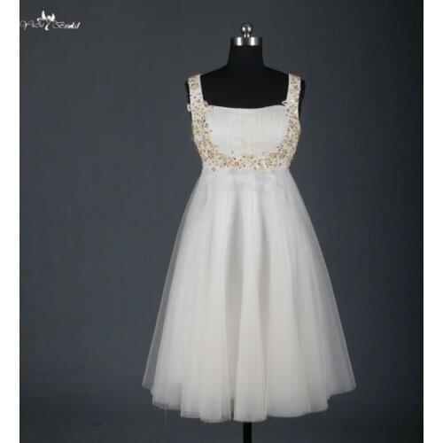 RSE668 Champagne And Gold Short Homecoming Dresses
