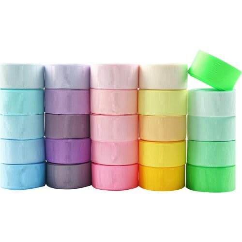 22mm/25mm Solid Grosgrain Ribbon Set 2Yards/roll Fabric Bow-knot DIY Wrapping/Party/Art Sewing Crafts Home Packing Gift,1Yc16928