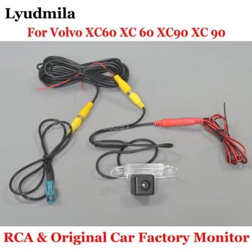 LYUDMILA RCA & Original Factory Screen Monitor For Volvo XC60 XC 60 XC90 XC 90 HD CCD Car Rear View Camera HD CCD Night Vision