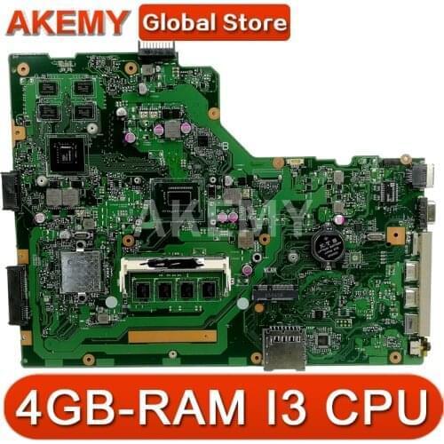 Akemy X75VC Laptop Motherboard for ASUS X75VB X75VD X75VC X75VCP X75VD1 X75V Mainboard GT720M 4GB-RAM I3 CPU