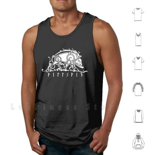 Villsvin-Ringerike Style Tank Tops Vest Sleeveless Viking Ringerike Norse Boar Villsvin Vikings Norse Mythology