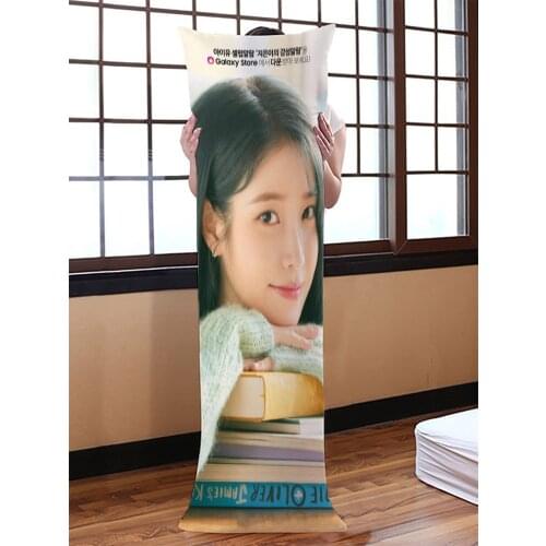 IU Dakimakura Hugging Body Pillow Case DIY Custom Throw Cushion Pillow Cover 7 Sizes