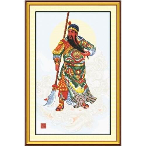 Guan Gong(1) cross stitch kit 14ct 11ct count print canvas stitching embroidery kits