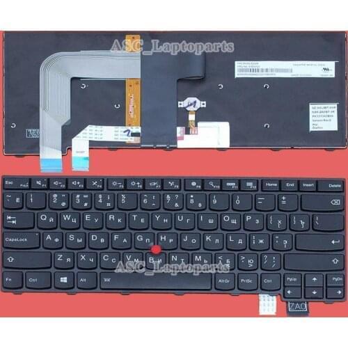New Russian & US Keyboard For Lenovo Thinkpad 13 Gen 1 (20GJ 20JK) , 13 Gen 2 (20J1 20J2) Lapotp Black with Frame, BACKLIT