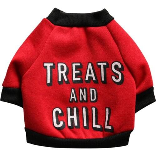 Dog Clothes for Small Dogs Red Sweater for Chihuahua Letter Print Pet Clothing for Yorkshire Dog Apparel Puppy Costume Dropship