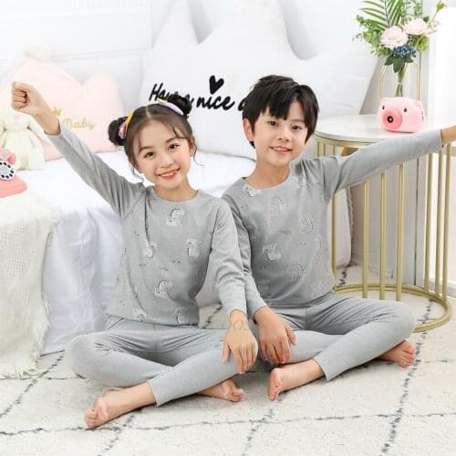 Autumn Winter Kids Thermal Underwear Set Fleece Thick Warm Boys Girls Long Johns Children Underwear 2-13 Years Kids Clothes Set