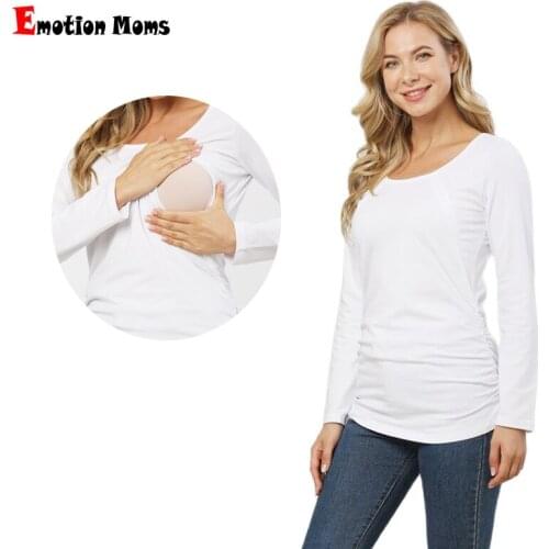 Autumn Long Sleeve Pregnancy Maternity Clothes Preast Feeding Tops For Pregnant Women Nursing Top Maternity T-shirt Freeshipping