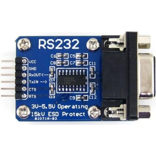 RS232 Board RS232 communication Module SP3232 on board, 3V-5.5V, ESD enhanced, hardware flow control supported