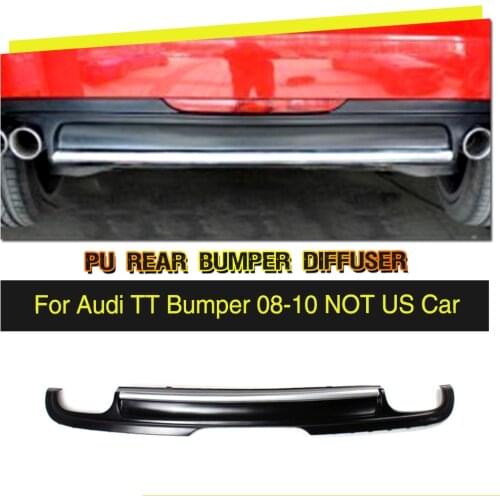 PU Matte Black Painting Rear Bumper Lip Diffuser Spoiler for Audi TT 8J MK2 2008 2009 2010