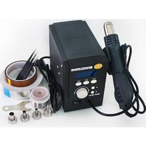 QUICK 2008 ESD Rework Station For Phone BGA Desoldering Repairing Hot air gun welding bench lead free adjustable display