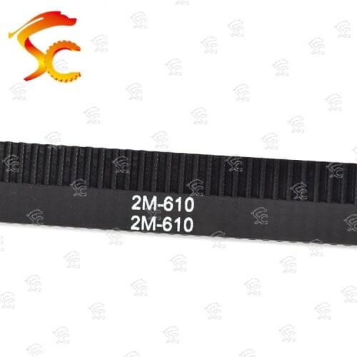 2pcs 2GT-610-6.5mm belt closed loop rubber 2GT-610-6.5mm timing belt Teeth 305 Length 610mm width 6.5mm for 3D printer