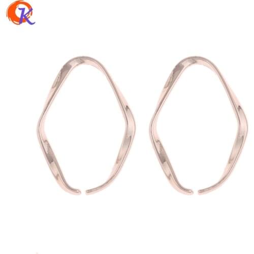 Cordial Design 100Pcs 17*25MM Earrings Accessories/DIY Making/Oval Ring Shape/Rhodium Color/Hand Made/Jewelry Findings Component