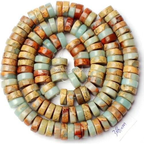 High Quality 6/8/10/12mm Natural Shou Shan Stone Rondelle Shape Necklace Bracelet Jewelry Gem Loose Beads 15 Inch 135Pcs w2255