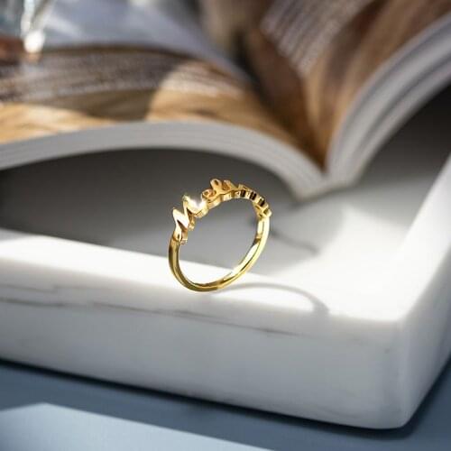 Yonney Dropshipping Custom Name Ring Personalized Wedding Ring New Mom Gift Mother Daughter Family Ring Lovers Ring Girlfriend