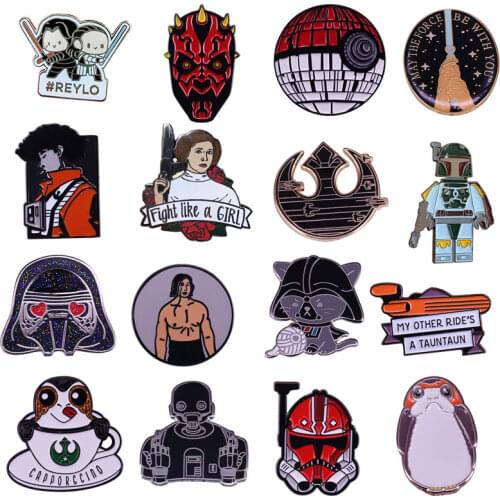 Be Suitable For Wars&Stars Lapel Brooch Badges Backpack Hat Jeans Enamel Pins Women Fashion Jewelry Gifts For Child Friend