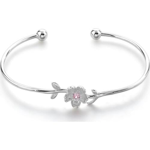 SZELAM Crystal Bracelets Women Silver Bangles Charm Bracelet For Woman New 2019 Pulseras Mujer SBR190146