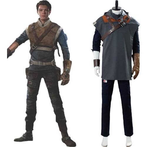 Star Cosplay Wa Cosplay Jedi Fallen Order Cal Kestis Costume Uniform Outfit Halloween Carnival Costume Men Women Full Suit