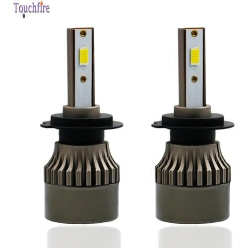 2PCS COB LED H7 H11 H13 H1 9005 HB3 9006 HB4 HB5 9007 H4 Hi-Lo Auto Headlight Car Bulbs 72W 12000Lm/set 6500K 881 Fog Lamp H16