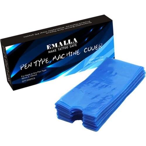200pcs/box Tattoo Machine Bags Pen Type Machine Cover Cartridge Filter Pen Type Cover Bags For Tattoo Accessories