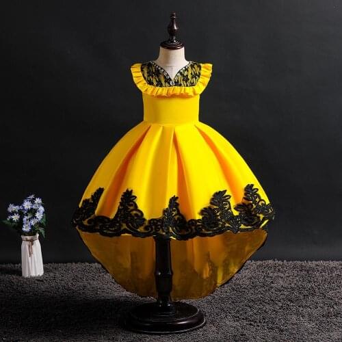 2019 Flower Child Dresses Princess and Little Girl Festival Dresses Decorated Lace Little Girl Dresses 0016