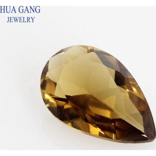 2x3~13x18mm Coffee Color Pear Shape Loose Glass Beads Synthetic Gems For Jewelry Wholesale Free Shipping