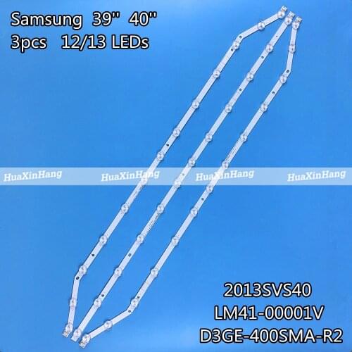 5set = 15pcs 12/13LED 76CM LED strip for Samsung UH40H6203AF 2013SVS40 LM41-00001V LM41-00001W BN96 28766A 28767A D3GE-400SMA-R2