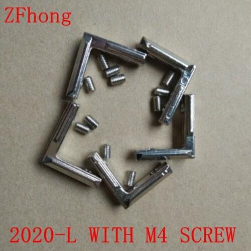 5pcs T Slot L-Shape 2020 Aluminum Profile Interior Corner Connector Joint Bracket (with M5 screws) Newest
