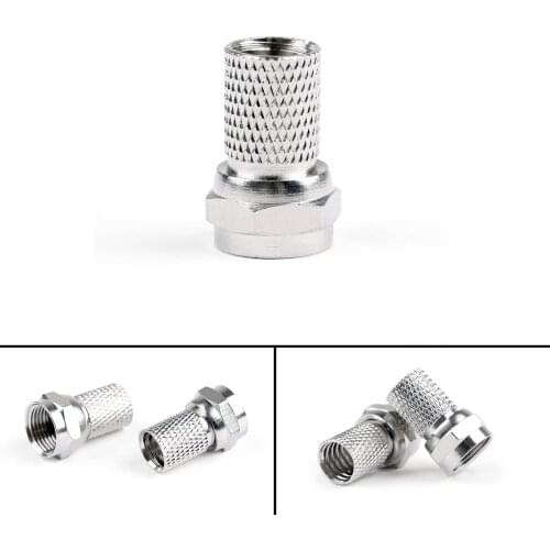 Artudatech 10x F Plug Connectors Screw Twist Coax For RG6 Satellite VIRGIN TV Aerial Cable Jack Plug Parts