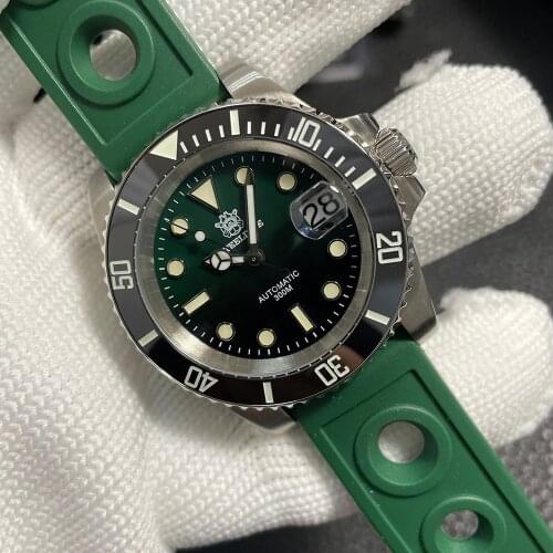 STEELDIVE SD1953 New Arrival Stainless Steel Bi-Color Dial NH35 Automatic Watch 300M Waterproof Sapphire Glass Men Dive Watches