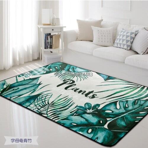 Turtle Back Plant Carpet, Living Room Bedroom Bay Window Carpet, Leisure Household Blanket Floor Mat