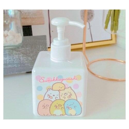 20pcs/lot 10 models 250ml cute white print plastic portable soap dispenser soap bottle bathroom decoration