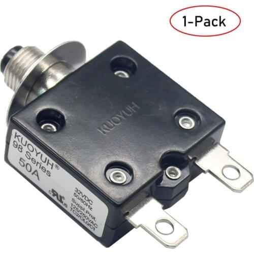 KUOYUH 98 series 50A 250V Manual Reset Thermal Overload protector switch electronic Mini Circuit Breaker