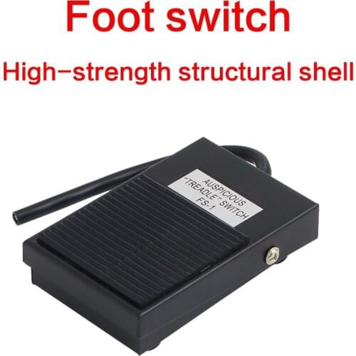 Iron Foot Switch With Wire 1.5M 5A AC380V DC220V FS-1/TFS-1 Controller High Quality Metal Pedal Switch Flame Retardant IP62