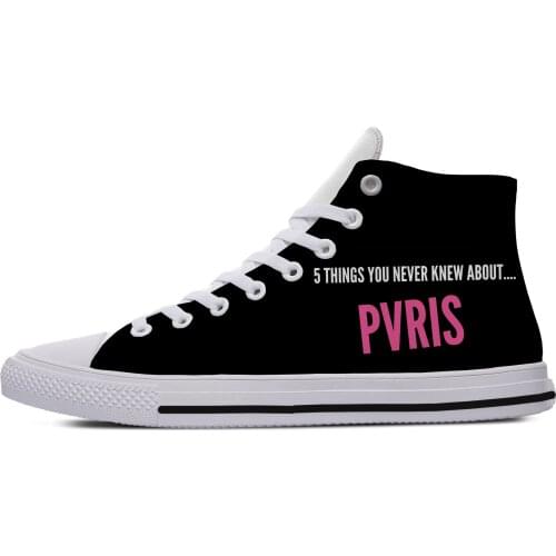 Hot Cool PVRIS Fashion Woman Man Lightweight Sneakers Breathable Casual Board Shoes High Quality High Help Hot Canvas Shoes