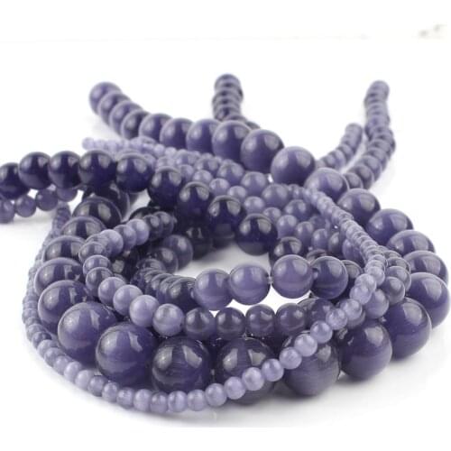 Natural Opal Dark Purple Moon Stone Beads Cat Eye Loose Spacer Beads For Jewelry Making DIY Bracelets Earing 15” 4 6 8 10 12mm