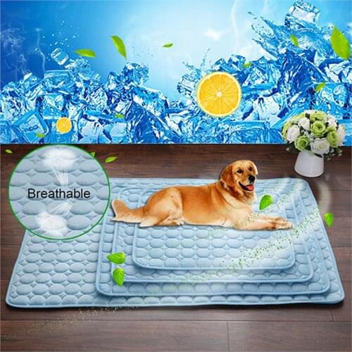 Solid Color Blanket Cooling Padded Pet Accessories Sofa Pet Dog Yoga Portable Moisture-Proof Summer To Keep Cool and Comfortable