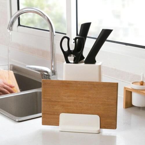 Kitchen Cutlery Organizer Plastic Knife Rack Cutting Board Holder Chopping Board Dishcloth Storage Racks
