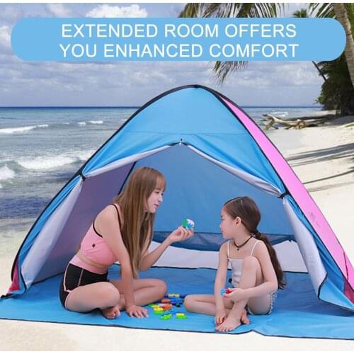 Outdoor Camping Tent Pop-up Fun-Play Tent Automatic Instant Tent UV Protection Tent Sun Shade Awning for Camping Beach Backyard
