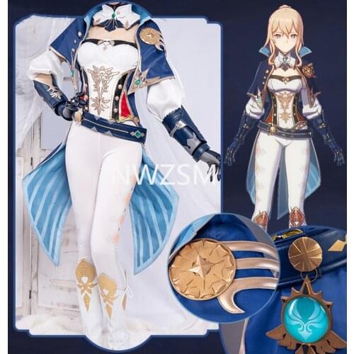 Advance sale Genshin Impact Dandelion Jean Gunnhildr cosplay costume female lion tooth knight colonel royal elder sister cos